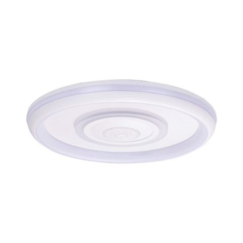 CASA - Plafoniera LED inteligenta ZYTEQ®️, putere 74W, eleganta, control prin telecomanda si aplicatie Tuya sau Smart Life APP, muzica prin Bluetooth, lumina RGB calda si rece, alba