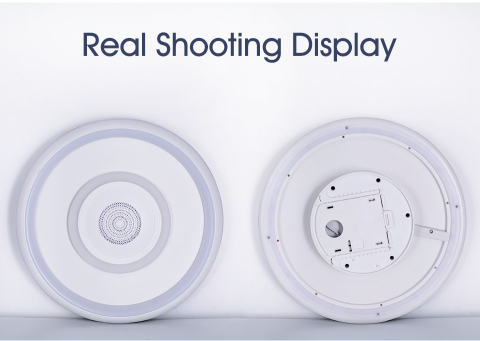 Plafoniera LED inteligenta ZYTEQ®️, putere 74W, eleganta, control prin telecomanda si aplicatie Tuya sau Smart Life APP, muzica prin Bluetooth, lumina RGB calda si rece, alba [12]