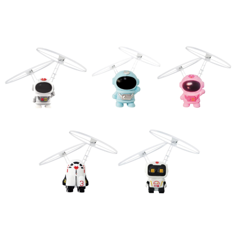 Robot spatial zburator ZYTEQ®️, jucarie interactiva, lumini LED, astronaut luminous, albastru [2]