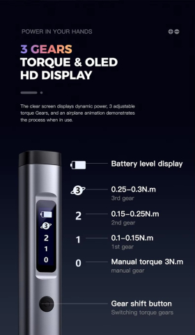 Set surubelnita electrica 57 in 1 ZYTEQ®️, pentru reparatiile de telefoane, laptopuri, ceasuri si alte dispozitive electronice, multifunctional, magnetic, iluminare LED, display digital, negru [10]