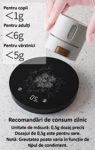 Cutie de condimente magnetica, montare pe perete, capac rotativ, detasabila, usor de curatat, alba [4]