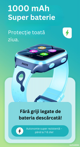 Smartwatch 4G Copii K9, Apel Video, GPS, Buton SOS, Monitorizare in Timp Real, Rezistent la Apa IP67, Mod Scoala, Camera Foto, Chat Vocal, Pedometer, SeTracker 2, Autonomie 8-10 Zile, Roz [7]