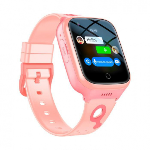 COPII - Smartwatch 4G Copii K9, Apel Video, GPS, Buton SOS, Monitorizare in Timp Real, Rezistent la Apa IP67, Mod Scoala, Camera Foto, Chat Vocal, Pedometer, SeTracker 2, Autonomie 8-10 Zile, Roz