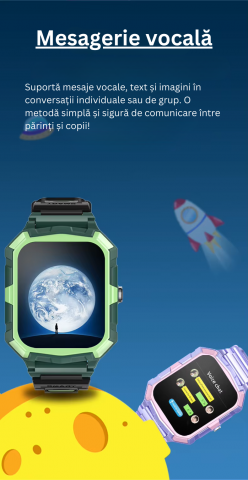 Smartwatch 4G Copii ZYTEQ® Maxtop, Apel Video, GPS, Buton SOS, Monitorizare in Timp Real, Deblocare Faciala, Rezistent la Apa IP67, Mod Scoala, Camera Foto, Chat Vocal, Pedometer, SeTracker 2, Autonom [4]