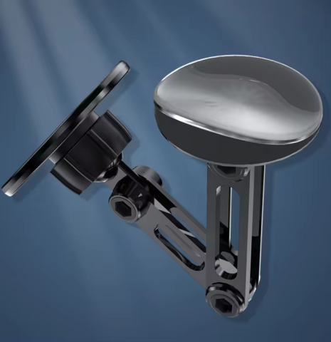 Suport auto magnetic ZYTEQ®️ pentru telefon si tableta universal, cu unghi reglabil si rotire 360°, magneti si banda adeziva, negru [6]