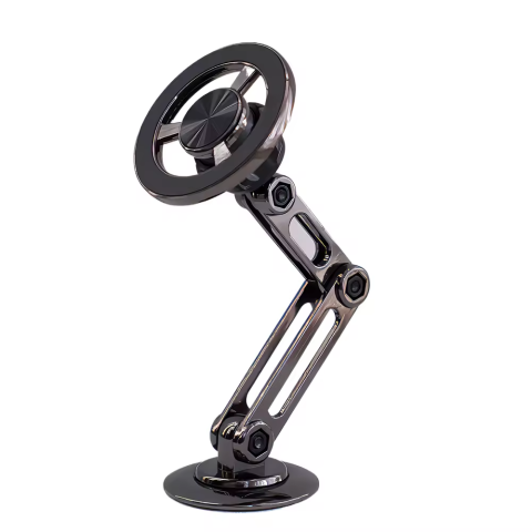 TOATE PRODUSELE - Suport auto magnetic ZYTEQ®️ pentru telefon si tableta universal, cu unghi reglabil si rotire 360°, magneti si banda adeziva, negru