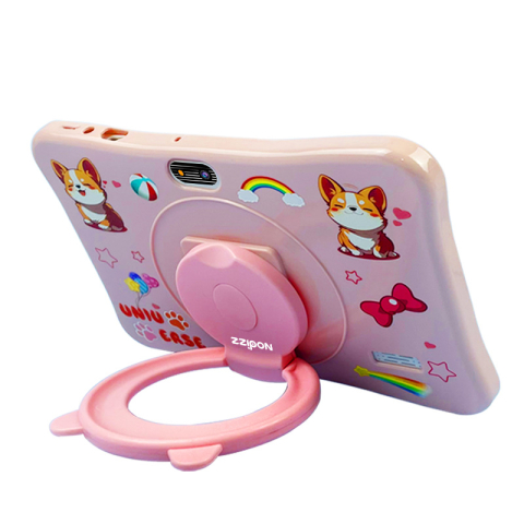 COPII - Tableta educationala ZYTEQ®️ pentru copii, 7 inch, 16GB RAM + 1TB ROM, Android, 3-12 ani, aplicatii Play Store, carcasa rezistenta, jocuri distractive, ecran tactil HD, Bluetooth, WiFi, 3200mAh, roz