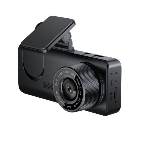 VIDEO - Camera video de bord auto S16 Full HD 1080P, WDR, 170°, 3 lentile, Wi-Fi, ecran IPS de 2 inch, filmare zi si noapte, inregistrare in bucla, Night Vision, detectare miscare, parcare asistata, neagra