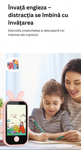 Telefon Mobil pentru Copii ZYTEQ® Q13 cu Ecran IPS 2.8'', Camera Foto/Video 1080P, Jocuri Educative, Card TF pana la 128GB, MP3 Player, Control Parental, Lanterna, Albastru [5]