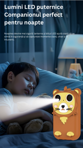 Telefon Mobil pentru Copii ZYTEQ® Q13 cu Ecran IPS 2.8'', Camera Foto/Video 1080P, Jocuri Educative, Card TF pana la 128GB, MP3 Player, Control Parental, Lanterna, Roz [7]