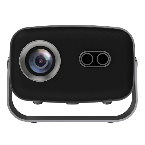 Videoproiector portabil ZYTEQ®️ V100, Smart, 300 ANSI lumeni, Android 12, WiFi 6 dual-band 4K 2.4G+5G, Bluetooth, rezolutie 1080P, cu telecomanda, negru [1]